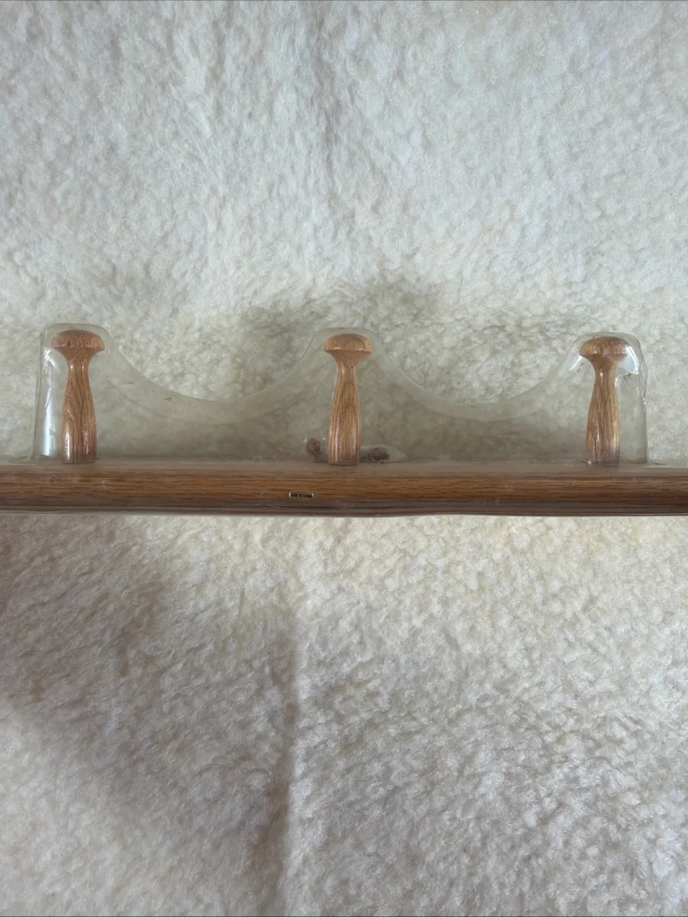 Vintage Oak Rope Hook - Brown Oak Finish